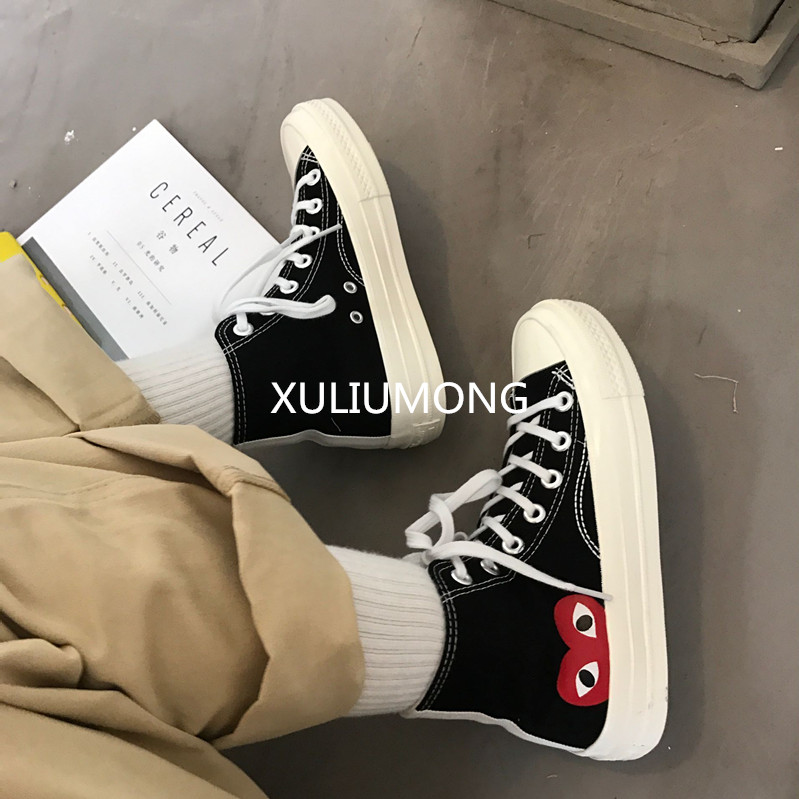 Xu Liumang Hàn Quốc ulzzang tình yêu giày vải nữ hoang dã chụp vài cặp đôi học sinh trung học với đôi giày trắng nhỏ giày yonex chính hãng