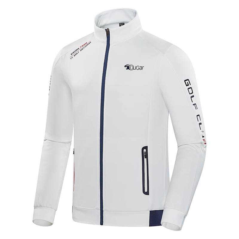 New Golf Men's Fleece-Lined Waterproof Long-Sleeved Windbreaker Autumn and Winter Golf Clothing Men's Thickened Warm Windbreaker Jacket