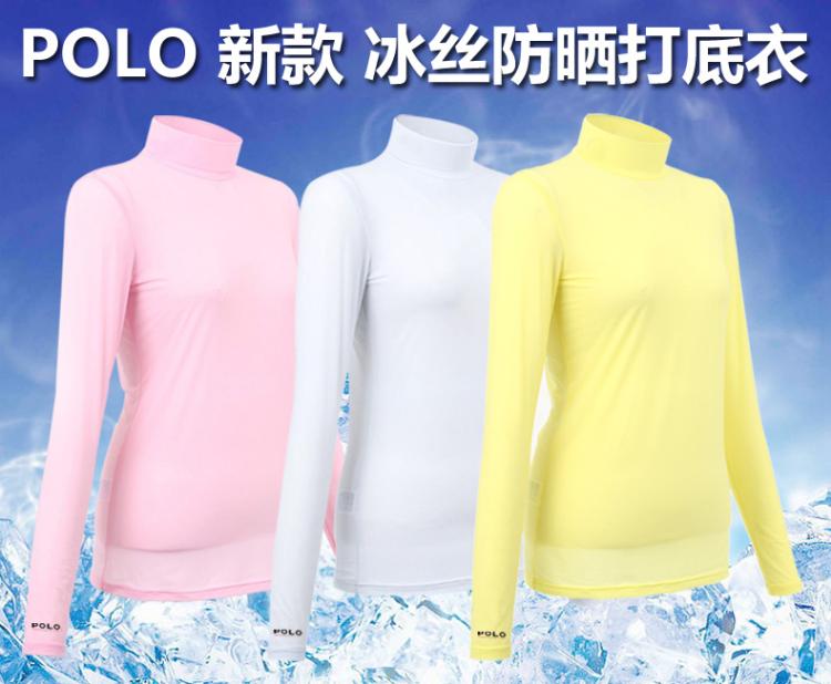 POLO GOLF golf clothing round neck ice silk sunscreen clothing outdoor sports long-sleeved women's bottoming shirt