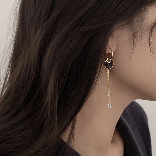 Небольшие дизайнерские ретро длинные серьги, серебро 925 пробы, тренд сезона, длина макси