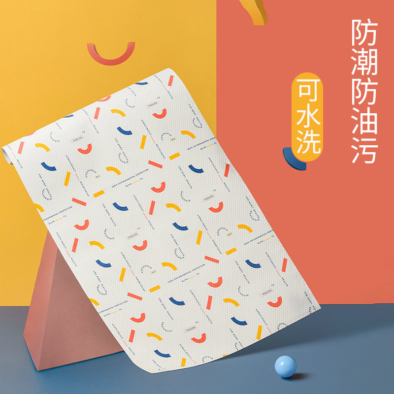 Kitchen drawer cushion paper integral cabinet waterproof and moisture-proof mat refrigerator paving paper without glue and oil stain paper shoe mat countertop sticker