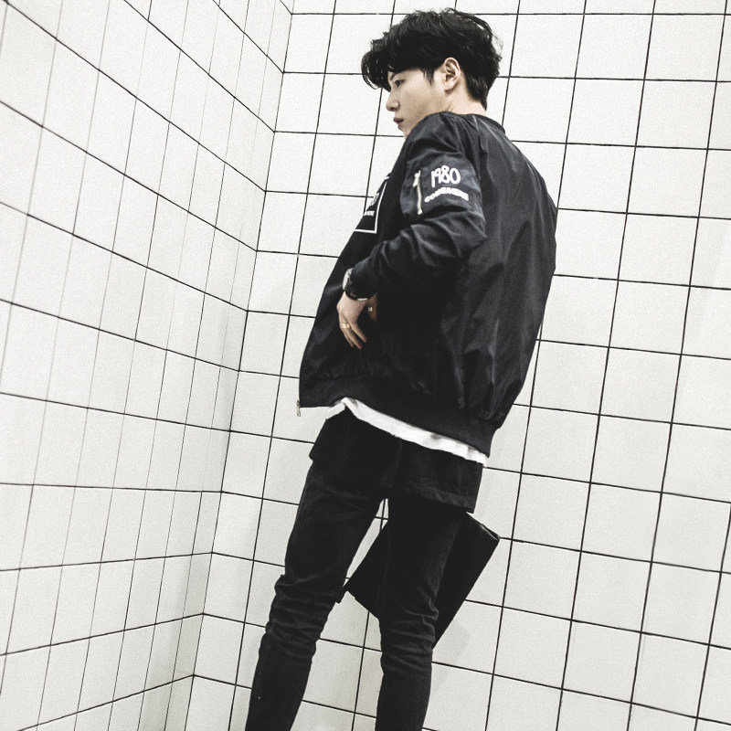 兔公子休闲男士春秋季个性潮流韩版帅气青年外套夹克2017新款百搭