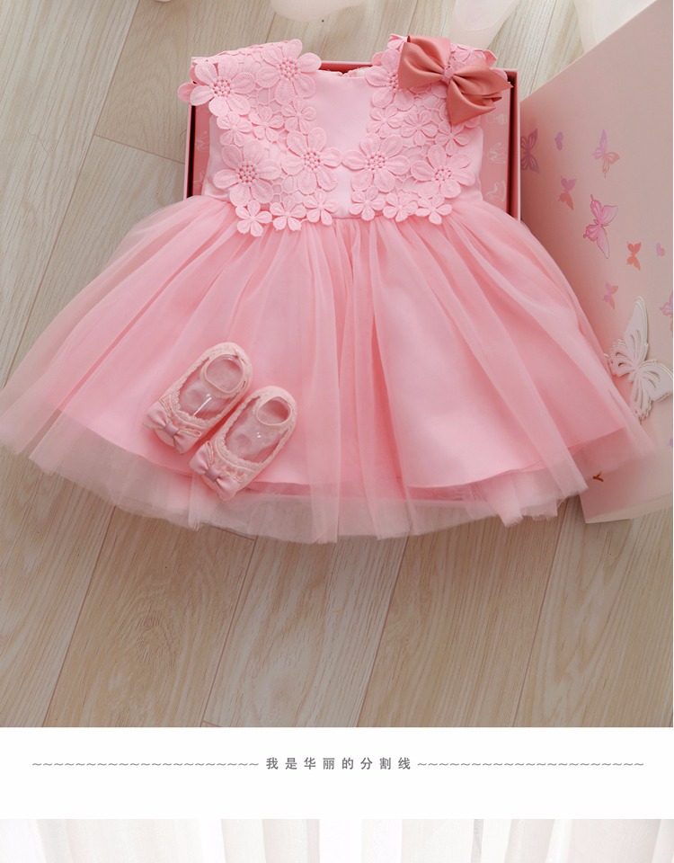 Váy cotton mùa hè cho bé Công chúa váy trăng tròn trăm ngày tuổi Váy quà tặng sơ sinh đồ em bé sơ sinh