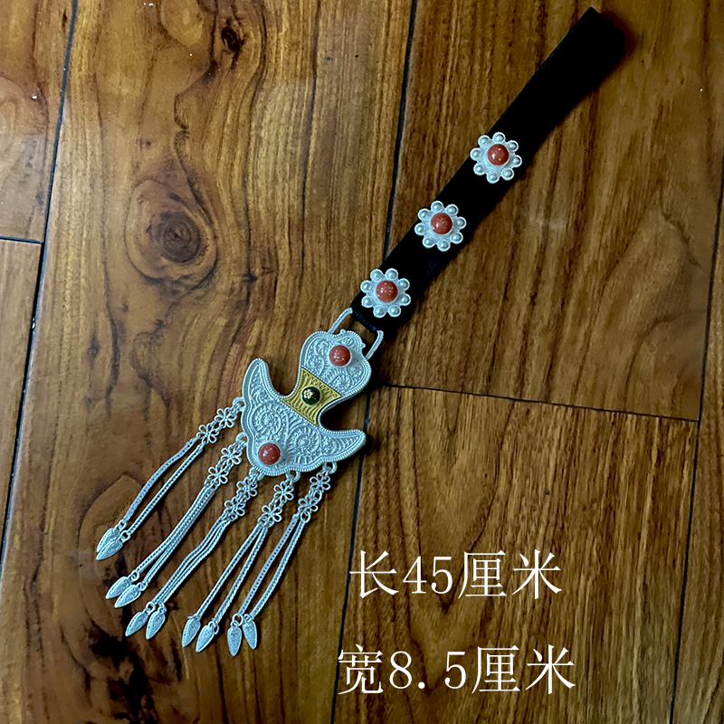 Tibetan female waist with fine white copper not falling out of color hanging decoration to the best of national style Characteristic Milk Hook Falling and hanging decoration