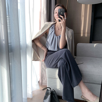  Aunt Cui customized b * mainstream design U-neck satin vest female inner fit slim sexy niche sleeveless top summer