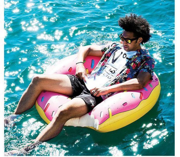 Vòng tròn bơm hơi donut phao cứu sinh vòng nách để tăng độ dày Trẻ em người lớn unisex phao cho bé