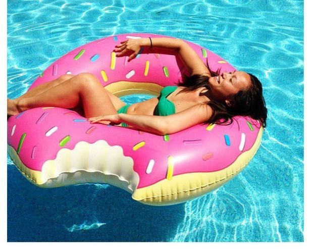Vòng tròn bơm hơi donut phao cứu sinh vòng nách để tăng độ dày Trẻ em người lớn unisex phao cho bé
