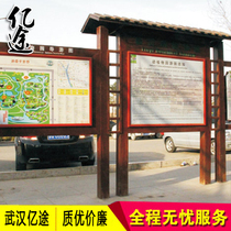 Antique archway publicity column Stainless steel bulletin board School window Scenic spot guide card Park general index card