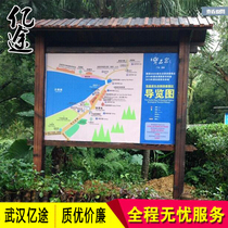 Old antique advertising banner Stainless steel bulletin board Ancient town sign Scenic guide Spiritual fortress