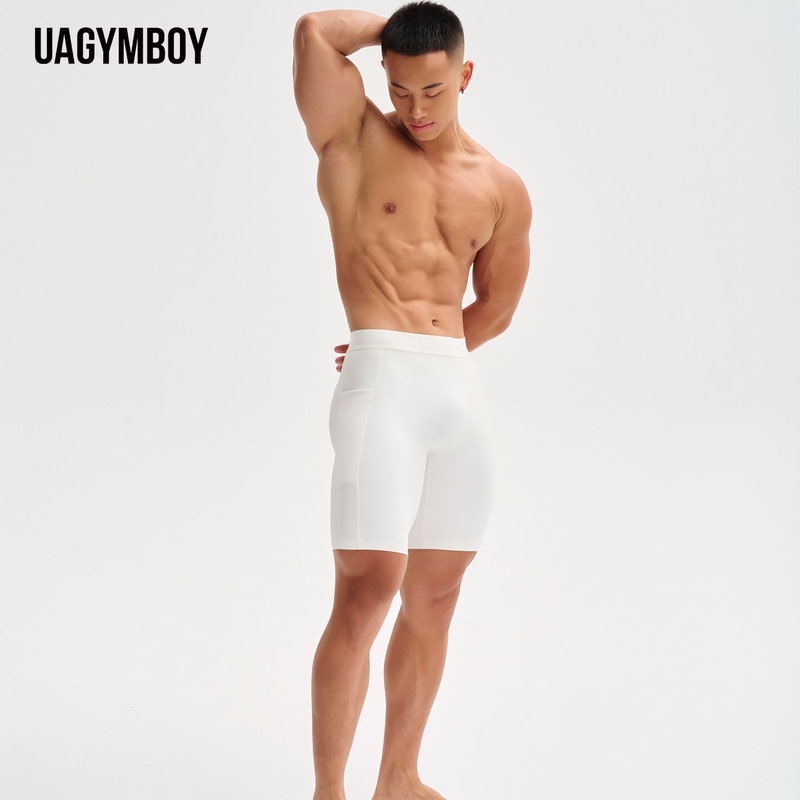 Uagymboy Men's Tight-Fitting Sports Shorts, Five-Point Shorts, Basketball Training Base Layer, Fitness Shorts, Quick-Drying Shorts with Pockets Uagymboy Men's Tight-Fitting Sports Shorts, Five-Point Shorts, Basketball Training Base Layer, Fitness Shorts, Quick-Drying Shorts with Pockets