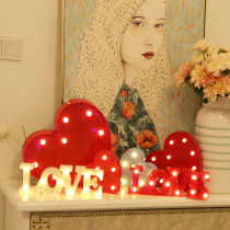 Letter light Tanabata dormitory room decoration decoration light Net Red Valentines Day Love creative Siamese LOVE night light