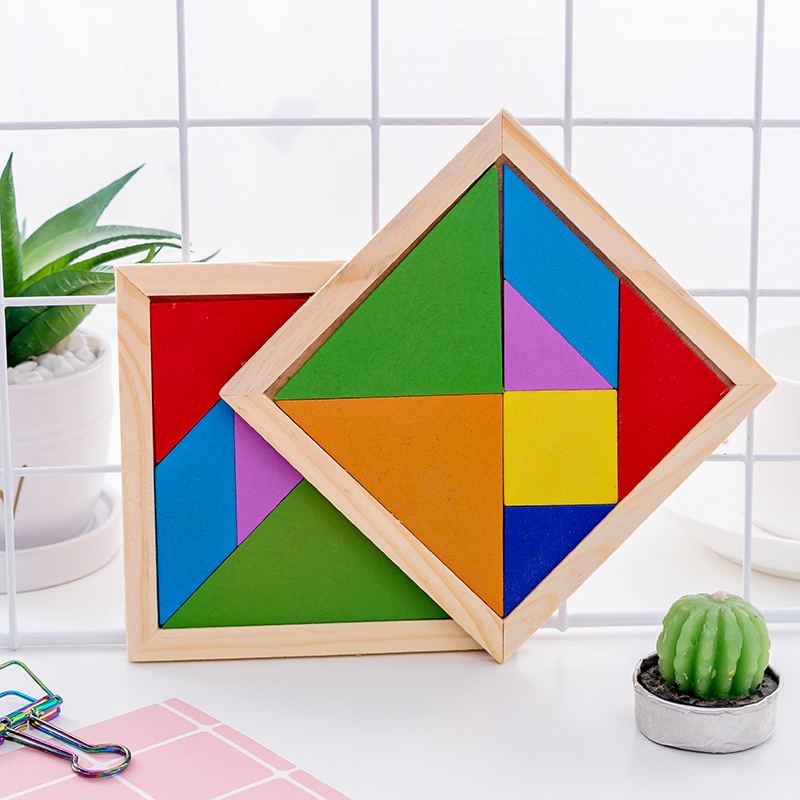 Children's Toys Seven Coincidentally Intellectual Puzzle Jigsaw Students Creative Geometric Shapes Building Blocks First Grade Teaching Stationery
