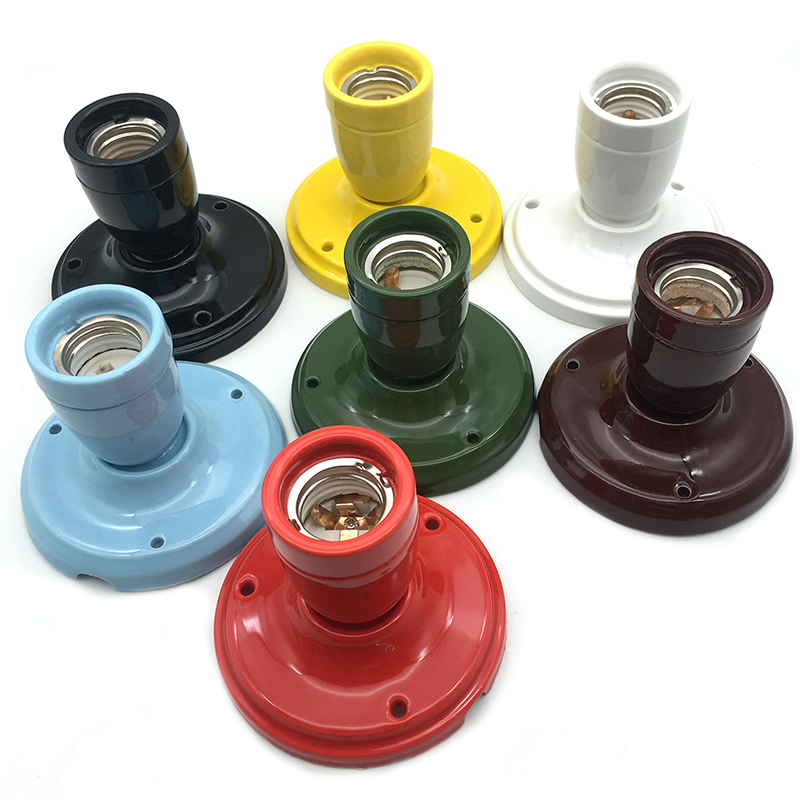 Colorful DIY Ceramic Ceiling Lamp E27 Screw-Mount Bedside Lamp Corridor Surface-Mounted Wall Lamp High-Temperature Resistant Lamp Holder Colorful DIY Ceramic Ceiling Lamp E27 Screw-Mount Bedside Lamp Corridor Surface-Mounted Wall Lamp High-Temperature Resistant Lamp Holder