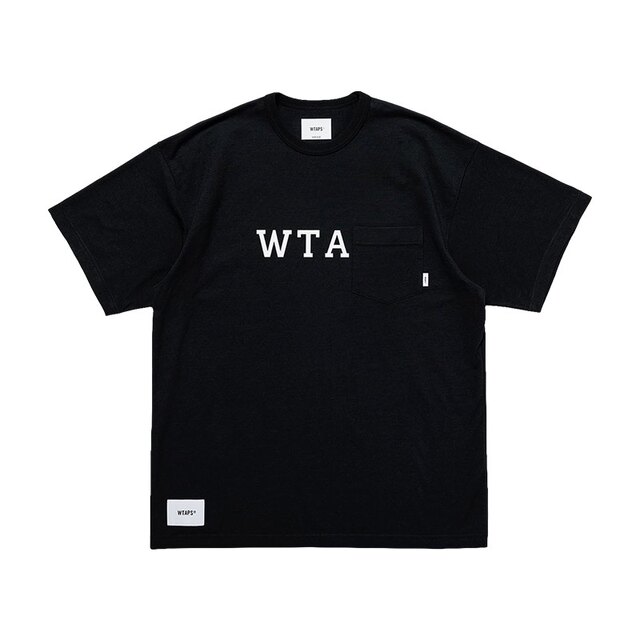 OT made WTAPS23ss couple printed pocket small neckline pure cotton heavy base T-shirt short sleeve cleanfit