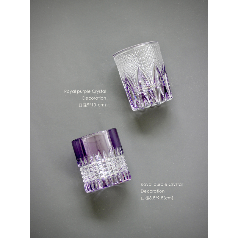 Ruonai Home Dio* Concubine Dai Cup Edinburgh Medieval Crystal Cup Rare Lavender Wine Glass Juice Pair Cup Gift