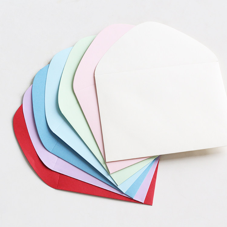 14 5x20cm upscale ultra-thick blank pure color European-style ask for Cambodian greeting card envelope imported color card paper custom high end