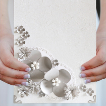 Pastoral oath card Wedding gift Declaration of love Welcome letter of guarantee Confession oath Handmade custom silver white festive