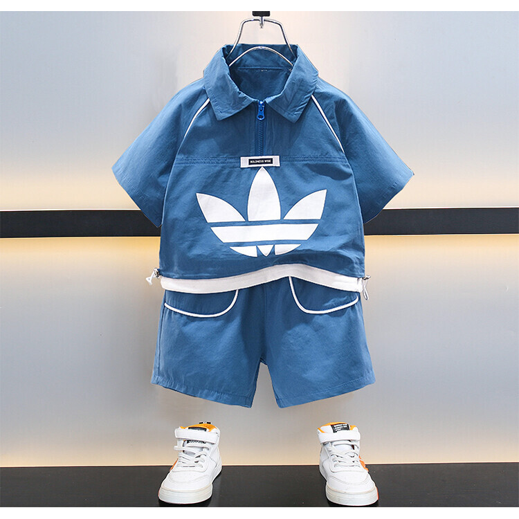 Sanyechao Genuine Children's Summer Outfit 2025 New Short-Sleeve Set for Toddlers and Young Boys Casual Clothing