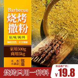 Street Market Night Market Barbecue Seasoning 500g Commercial Seasoning for Grilled Lamb Skewers Cumin Flavor Household Seasoning Powder