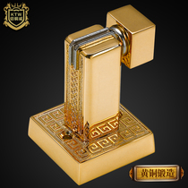 Armored copper Weixin Chinese style copper door door suction brass back pattern heavy duty floor suction door touch floor mounted wall mounted door stop door stop