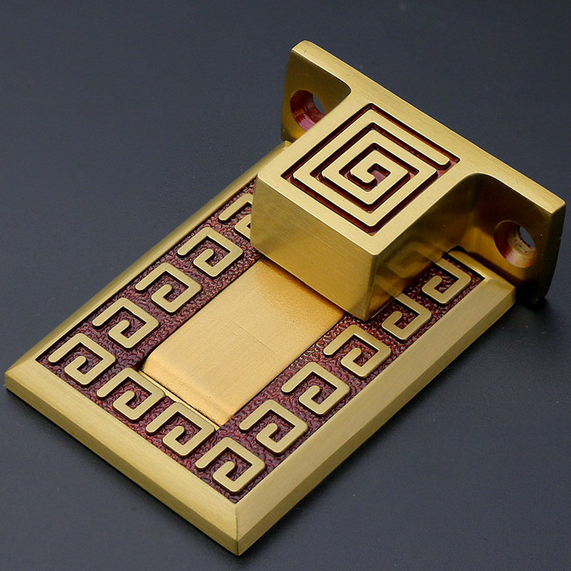 Sheathed Tongwei New Chinese all-copper free of punch and invisible door suction Chinese style suction wood floor to warm floor for floor