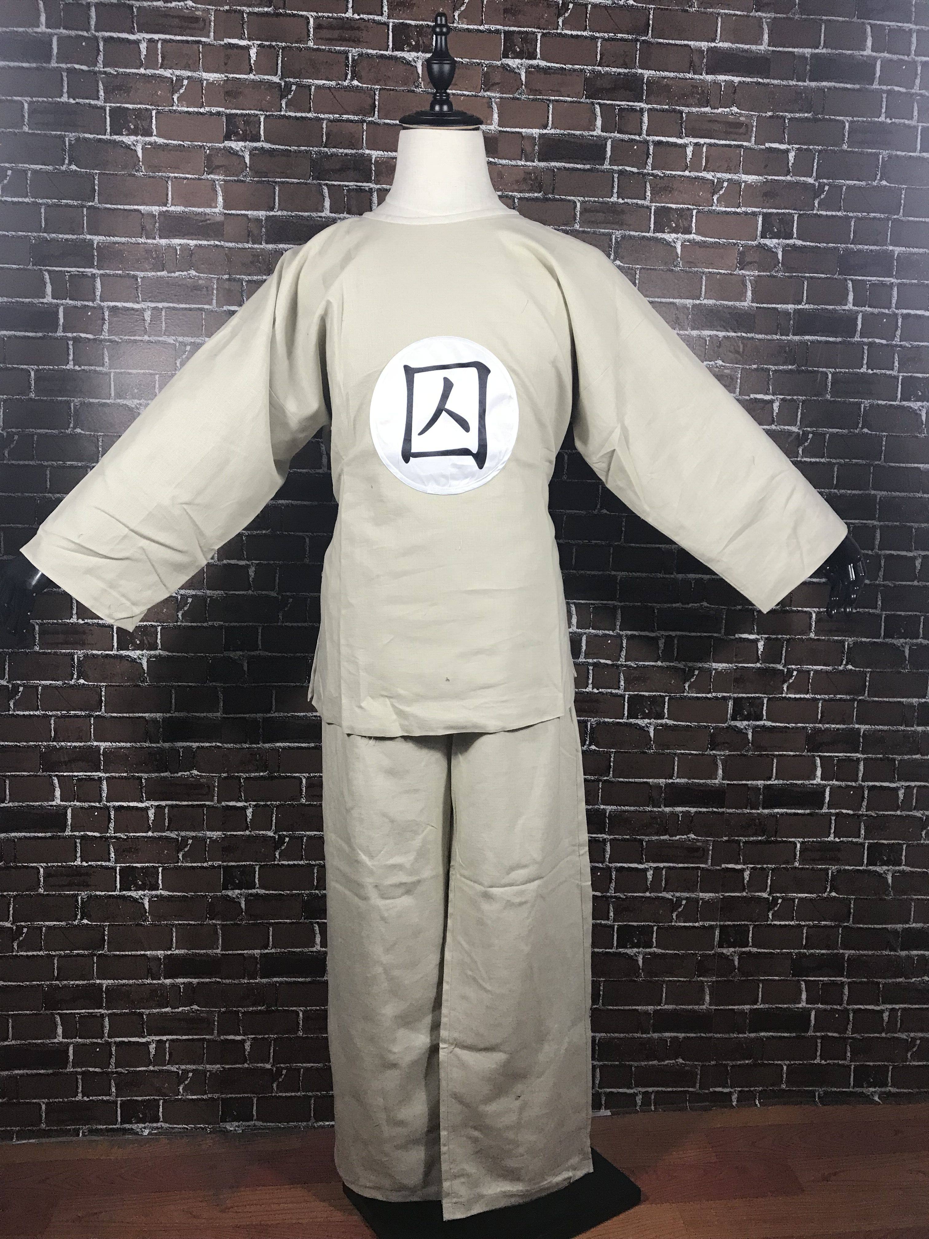 古代演出用囚服 周莹同款劳改服 舞台表演古装租赁