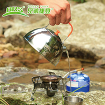 Brother BRS Outdoor Camping Fishing Kettle 304 Food Grade Portable Stainless Steel Teapot Coffee Pot