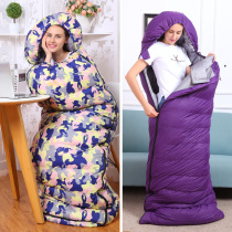 Outdoor adult super light down sleeping bag winter indoor thick warm can be combined double camping lunch break duck down sleeping bag