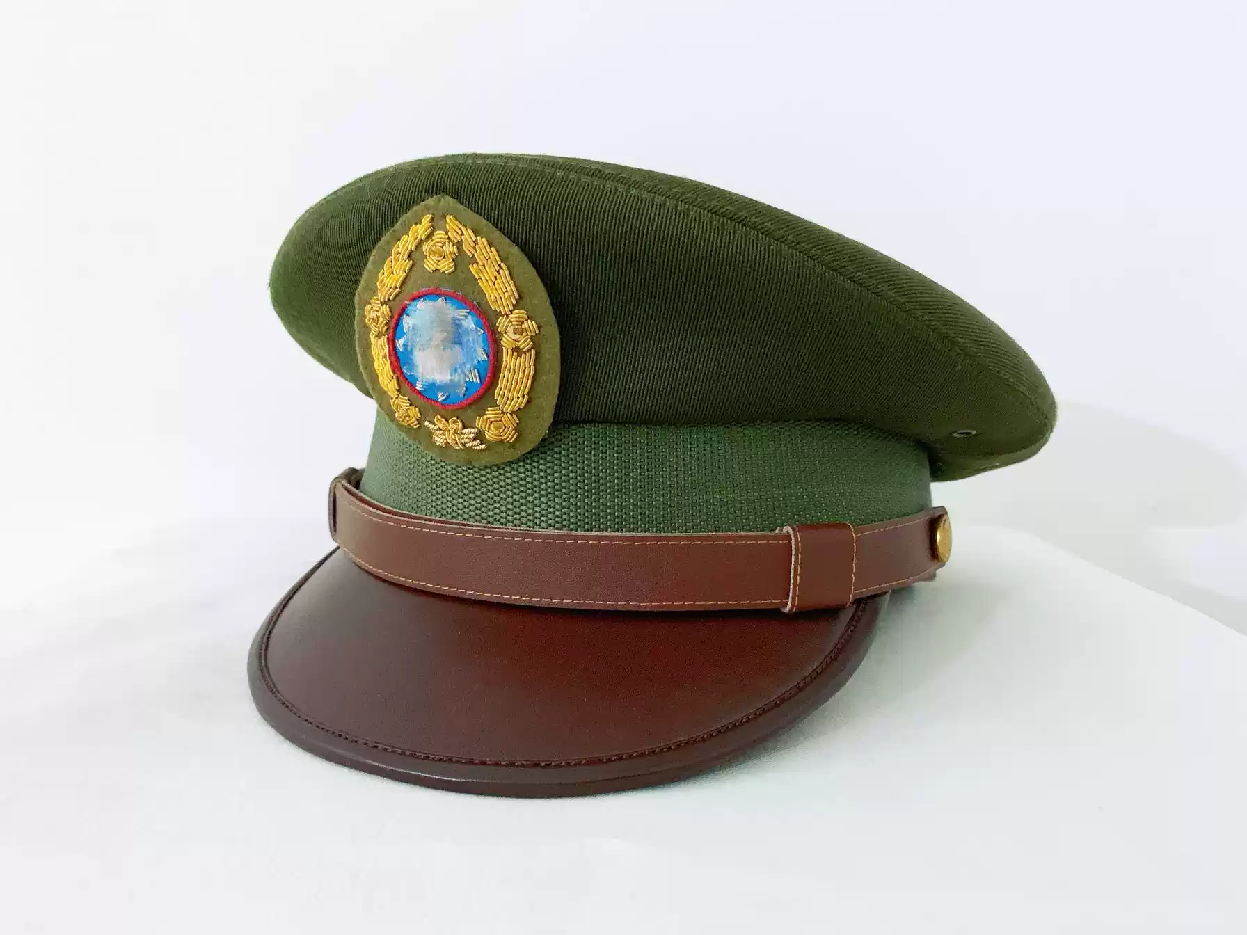 配純銅帽徽國軍美式大沿帽中性適用抗戰復刻軍帽