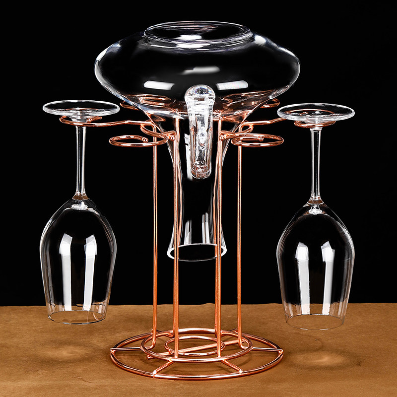 Creative crystal red wine glass decanter Integrated cup holder upside down hanging wine rack ornaments household fashion goblet holder