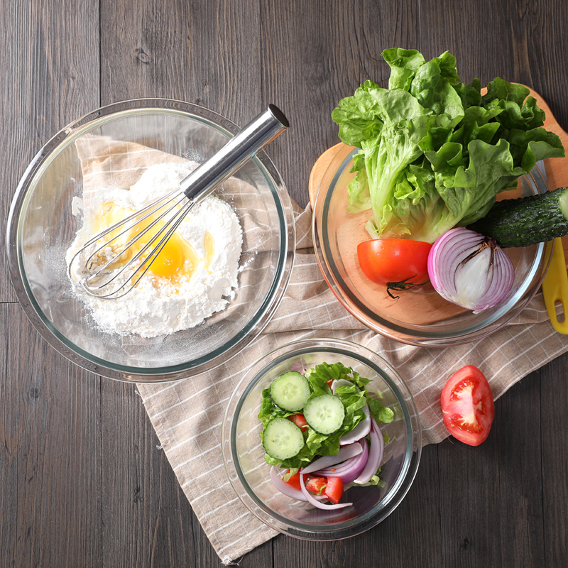 Microwave oven Oven Salad Bowl Transparent Home Thickened Baking Eat Bubble And Egg large heat resistant glass basin