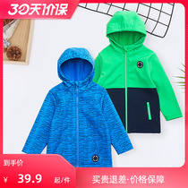 2-6-year-old boy gush with cap jacket Spring and autumn in childrens thin suede submachine clothes windproof and waterproof baby jacket tide