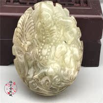 Antique Jade Wen play to recruit wealth evil pendant pendant antique old Jade high ancient jade old Jade old jade ornaments