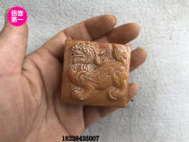 Hot sale antique jade antique collection carved jade imitation Unearthed High ancient jade pendant crafts seal lion