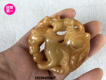 Antique Jade antique collection carved jade Jade hollow living room decoration decoration high ancient jade pendant horse