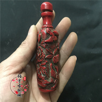 Red coral antiques antique wood carving creative home living room decoration resin ornaments antique old snuff bottle Phoenix