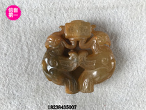 Antique Jade and jade antiques collection carved jade Jade hollow living room ornaments high ancient jade pendants sheep and sheep Ruyi