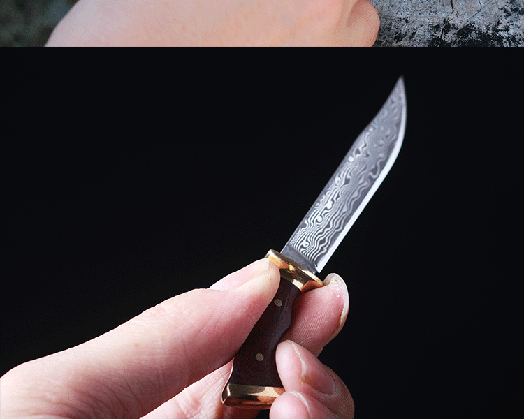 Dao tốt Damascus thép dao mini thẳng dao chính dao cầm tay túi dao sắc dao thu dao - Công cụ Knift / công cụ đa mục đích dao đa năng leatherman