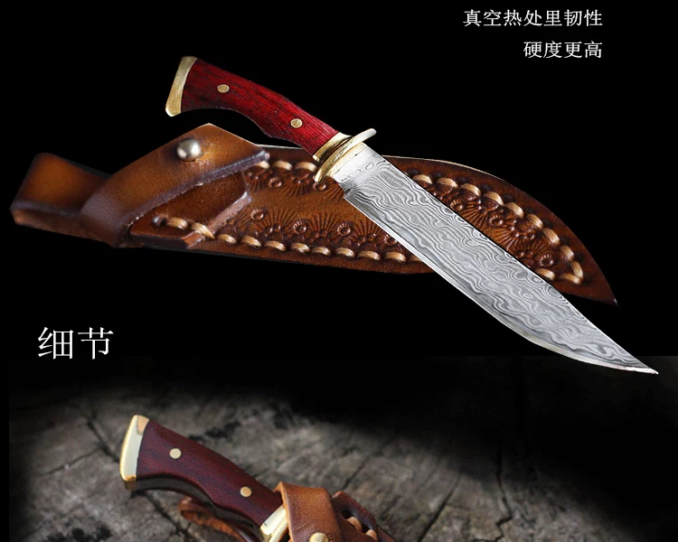 Dao tốt Damascus thép dao mini thẳng dao chính dao cầm tay túi dao sắc dao thu dao - Công cụ Knift / công cụ đa mục đích