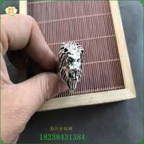 Mens and womens ring Miao silver pure white copper Tibet silver jewelry ring finger imitation silver lion ring