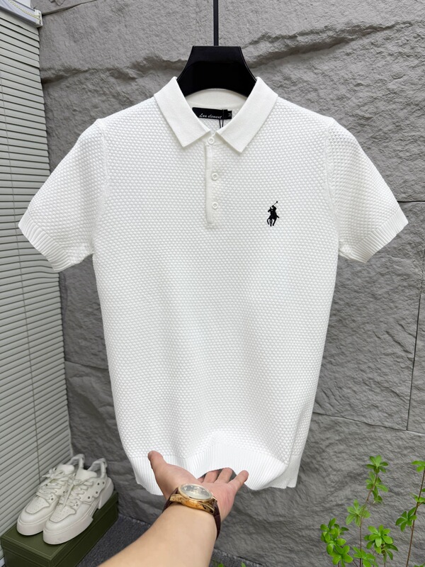 2025 Spring/Summer Versatile Lapel Short-Sleeve Polo Shirt with High-Quality Embroidery, Trendy Brand, Cool and Stylish Short-Sleeve Sweater