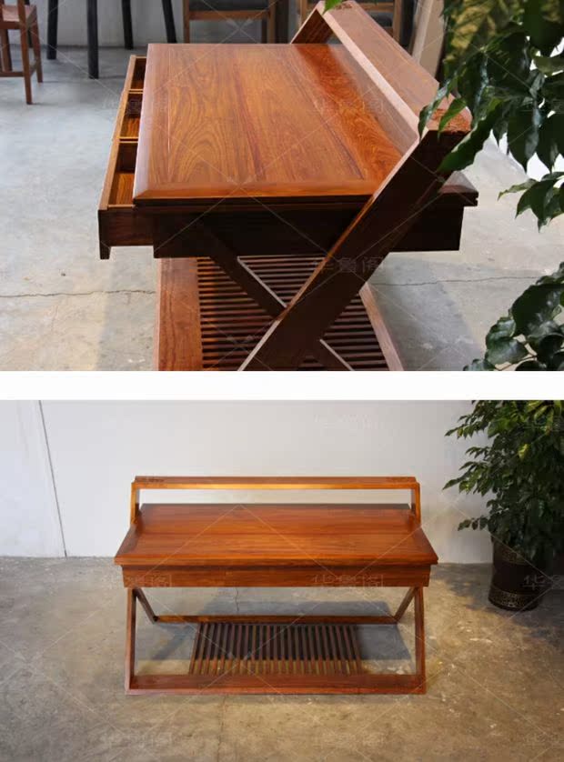 Bàn mới của Trung Quốc Cây kim ngân hoa hồng gỗ rắn gỗ hồng mộc bàn bàn máy tính bàn máy tính bàn gỗ - Bộ đồ nội thất ban ghe dep