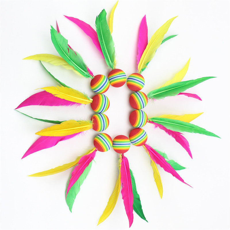 Big head ball Big head three hair ball high elastic big head board badminton children's entertainment cricket sponge ball 10 pieces