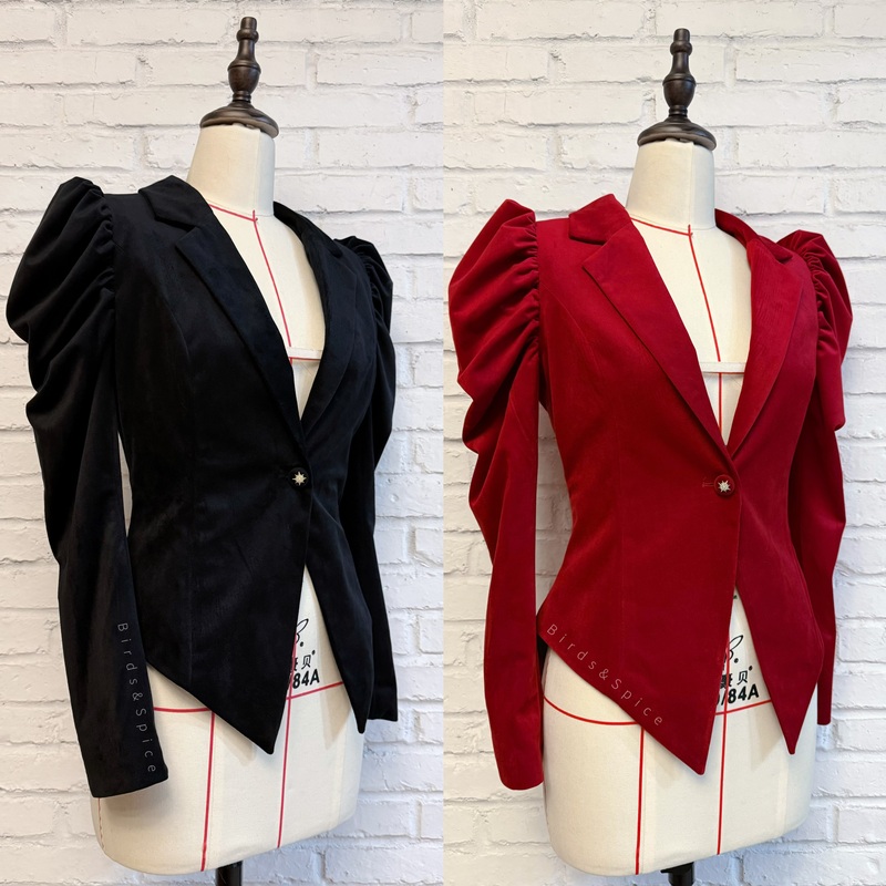 [in Stock] Raven Series Velvet Lamb Sleeve Tailcoat Suit
