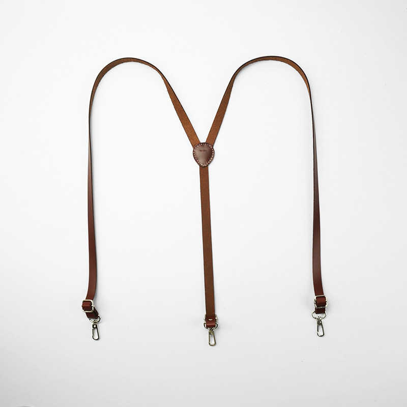 MISKSOLA Handmade Retro Cowhide Hook Buckle Strap Jeans Non-slip Suspender Belt Unisex Versatile