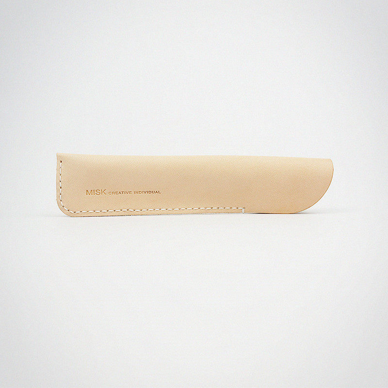 MISKSOLA retro first layer leather pen case pen protective case pen bag leather case gift handmade