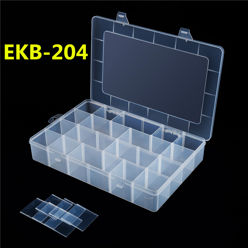 百年好盒EKB-204元件盒收纳盒 零件盒 芯片盒 24格可拼超大元件盒