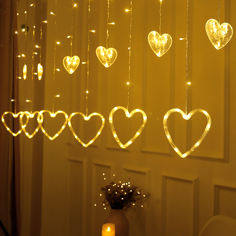 Led curtain light Lantern Carnivals Lamp string full of Star lights Stars Light Festival Arranged Hanging Lights