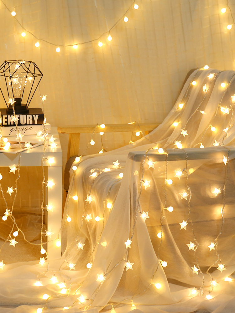 Star lamps Net red room renovation decoration supplies Girl dormitory bedroom small color lights Flash lights String lights Full of stars