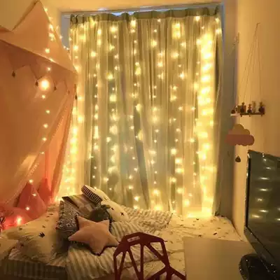 Led curtain light Lantern light Flashing light String starry girl bedroom waterfall light Star light Spring Festival decoration